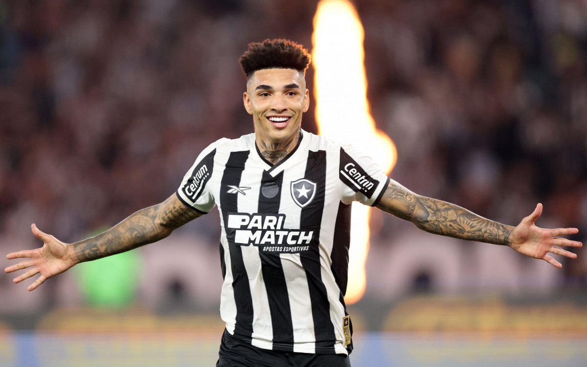 Igor Jesus do Botafogo comemorando no Mundial de Clubes