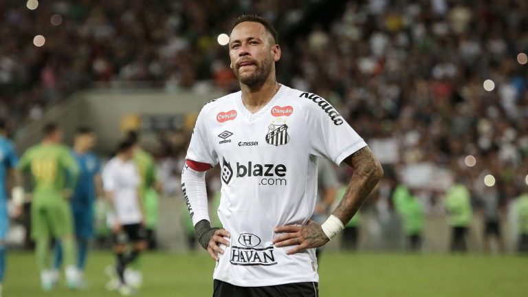 Neymar no Santos após derrota