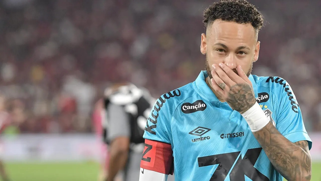 Neymar em Flamengo x Santos